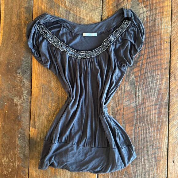 Charlotte Russe Tops - Y2k charlotte russe beaded ruched